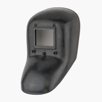 Handschild abgerundet vorgebaut schwarz