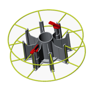 Adapter für Korbspulen 8-armig