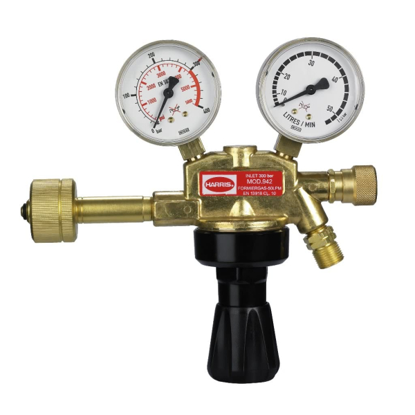 Harris Flaschendruckminderer Modell 942 für Formiergas - 300 bar, 0-30 L/M