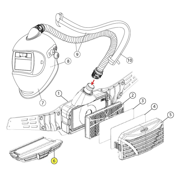 Batterie für Optrel e3000 / e3000X Gebläseatemschutzgerät