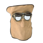 Ledermaske aus Rindnarbenleder mit Amigo-Brille 30cm