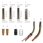 Verschleißteile für Kemppi Brenner MMT 27, PMT 27, FE 27, MMT 32, PMT 32, FE 32, MMT 30W, PMT 30W & WeldSnake 30W